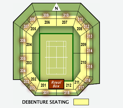 Centre Court seating plan